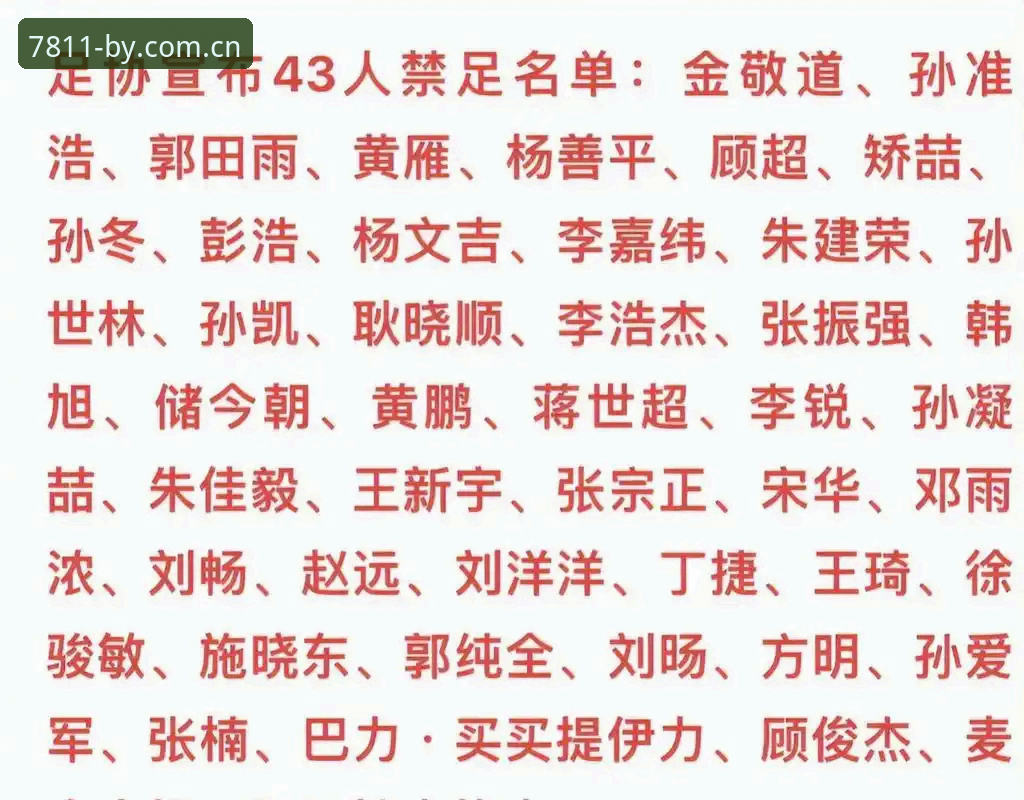 中国足协第三批禁足名单最新动态：65人受罚，行业整顿持续深化